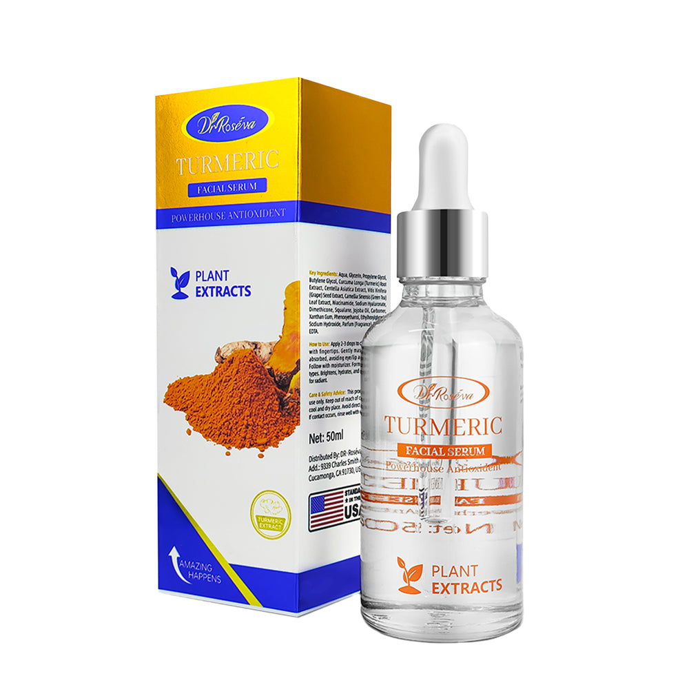Siero Viso DR Rosèva Curcuma & Vitamina C (50ml) – Antiossidante Anti-Acne, Anti-Macchie e Anti-Età
