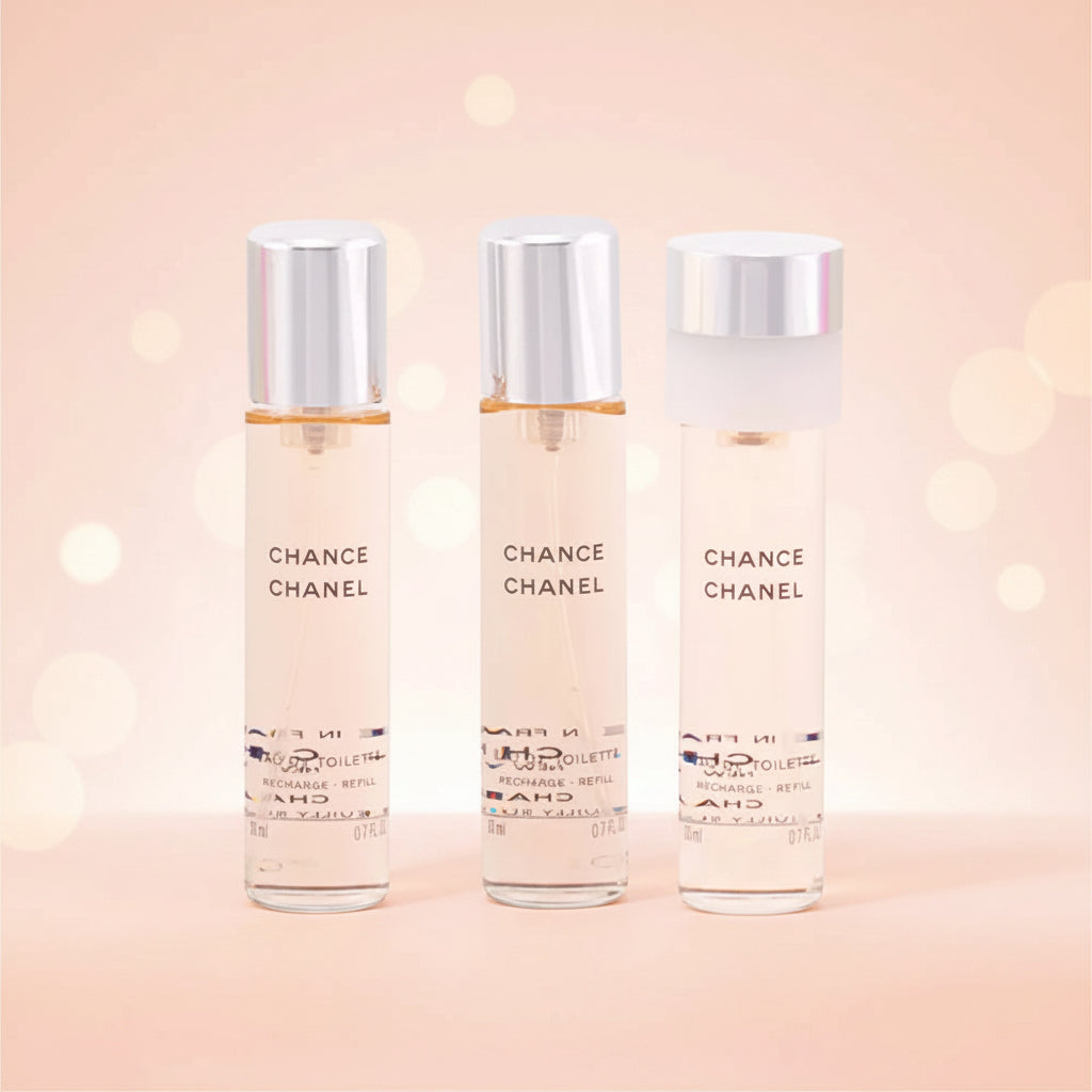 CHANCE eau de toilette spray twist & spray 3 refills 3 x 20 ml