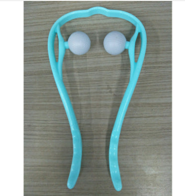 Massaggiatore Cervicale Manuale a 6 Ruote – Strumento Ergonomico "Cigno" per Sollievo Collo e Spalle + Omaggio Pietra Gua Sha in Giada