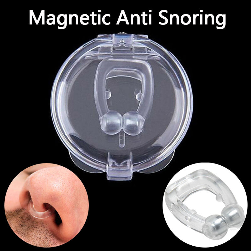 Mini Clip Nasale Magnetica Anti-Russo in Silicone – Dispositivo Medico Riutilizzabile con Custodia