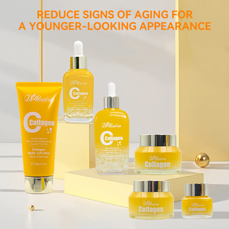 Dr. Roséva Collagen Multi-Effect Super Set – Kit Completo Anti-Età, Rassodante e Illuminante (6 Prodotti)