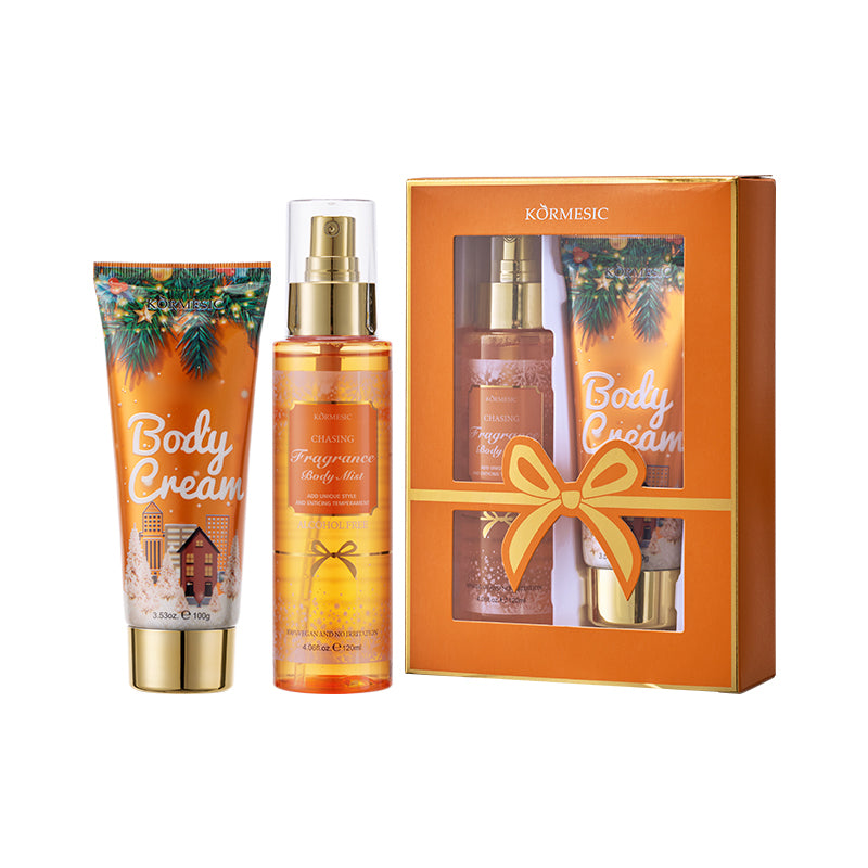 Kormesic Fragrance Body Care Set – Kit Profumato Crema Corpo & Body Mist | Illuminante, Schiarente e Riparatore