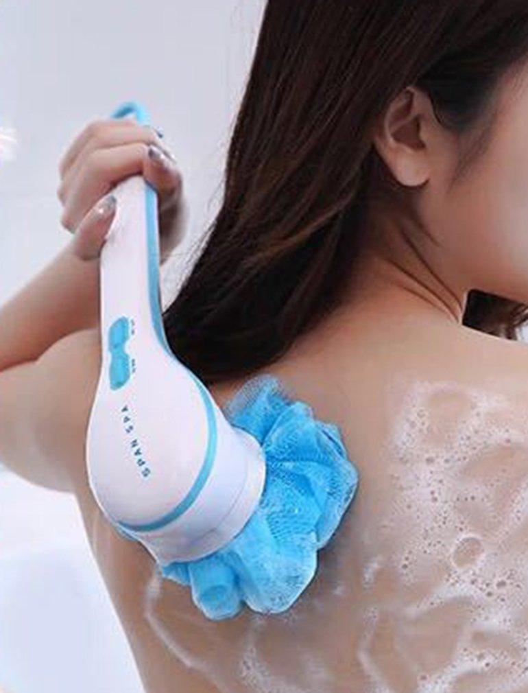 Spazzola Elettrica da Doccia 5-in-1 – Sistema Spa Rotante per Esfoliazione e Massaggio
