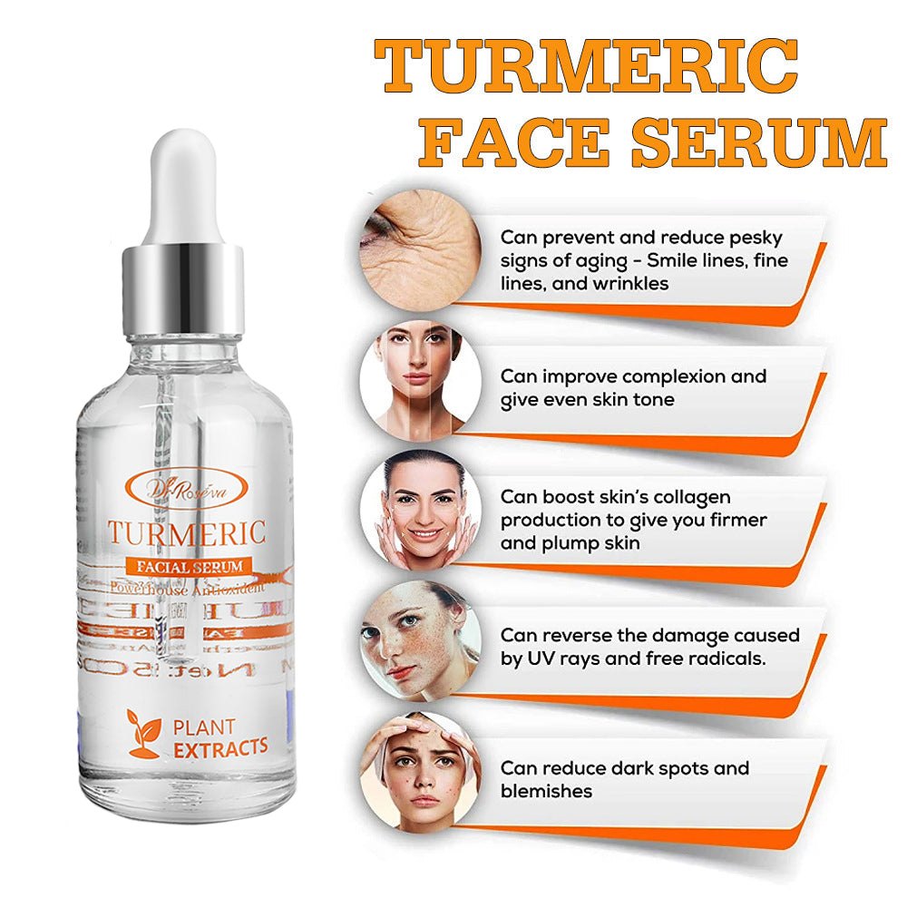 Siero Viso DR Rosèva Curcuma & Vitamina C (50ml) – Antiossidante Anti-Acne, Anti-Macchie e Anti-Età