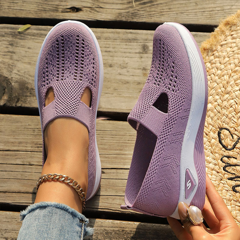 Breathable Mesh Slip-On Shoes – Casual Sneakers for Women