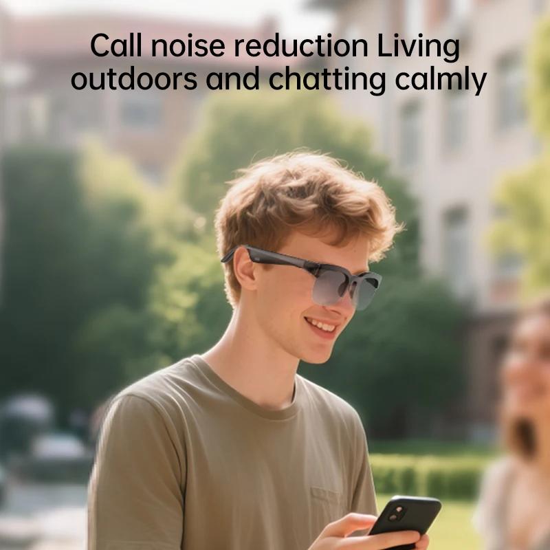 Occhiali Intelligenti AI Bluetooth 6.0 Traduttore Vocale con AI Musica Chiamate Smart HD
