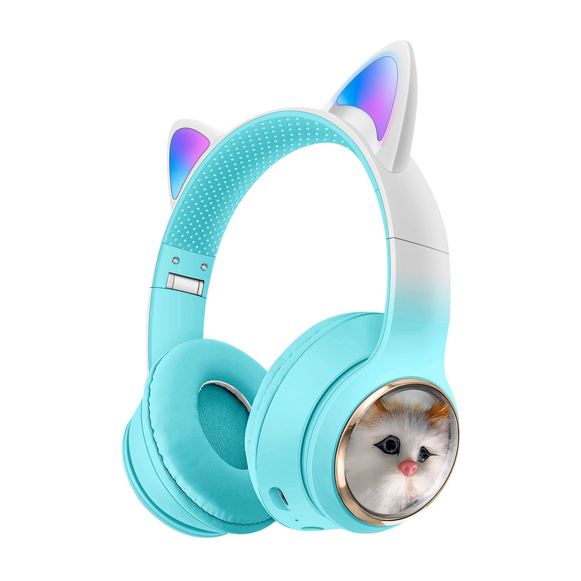 Cuffie Bluetooth AKZ-09 Design "Space Cat" – Pieghevoli con Super Batteria