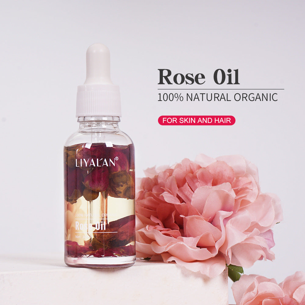 Olio di Rosa Multiuso 30ml - Trattamento Illuminante per Viso, Corpo e Capelli