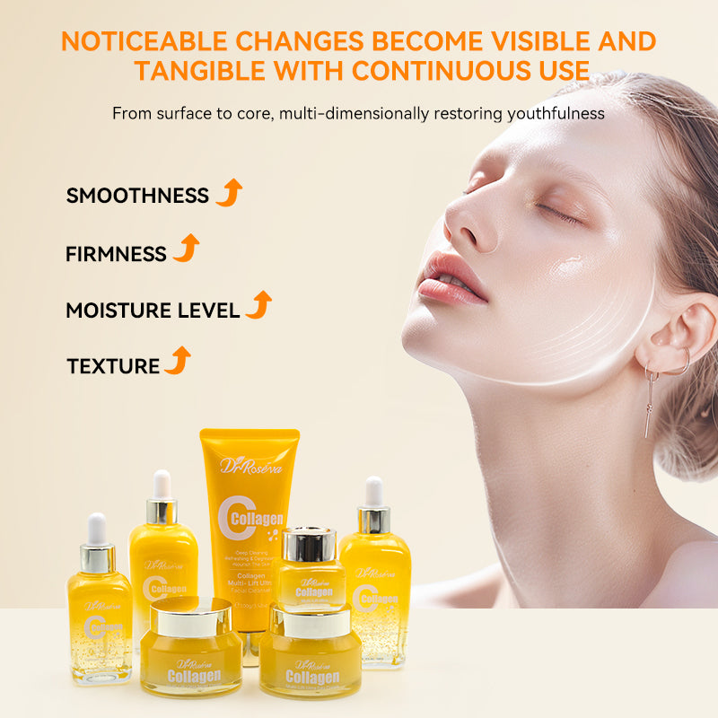 Dr. Roséva Collagen Multi-Effect Super Set – Kit Completo Anti-Età, Rassodante e Illuminante (6 Prodotti)