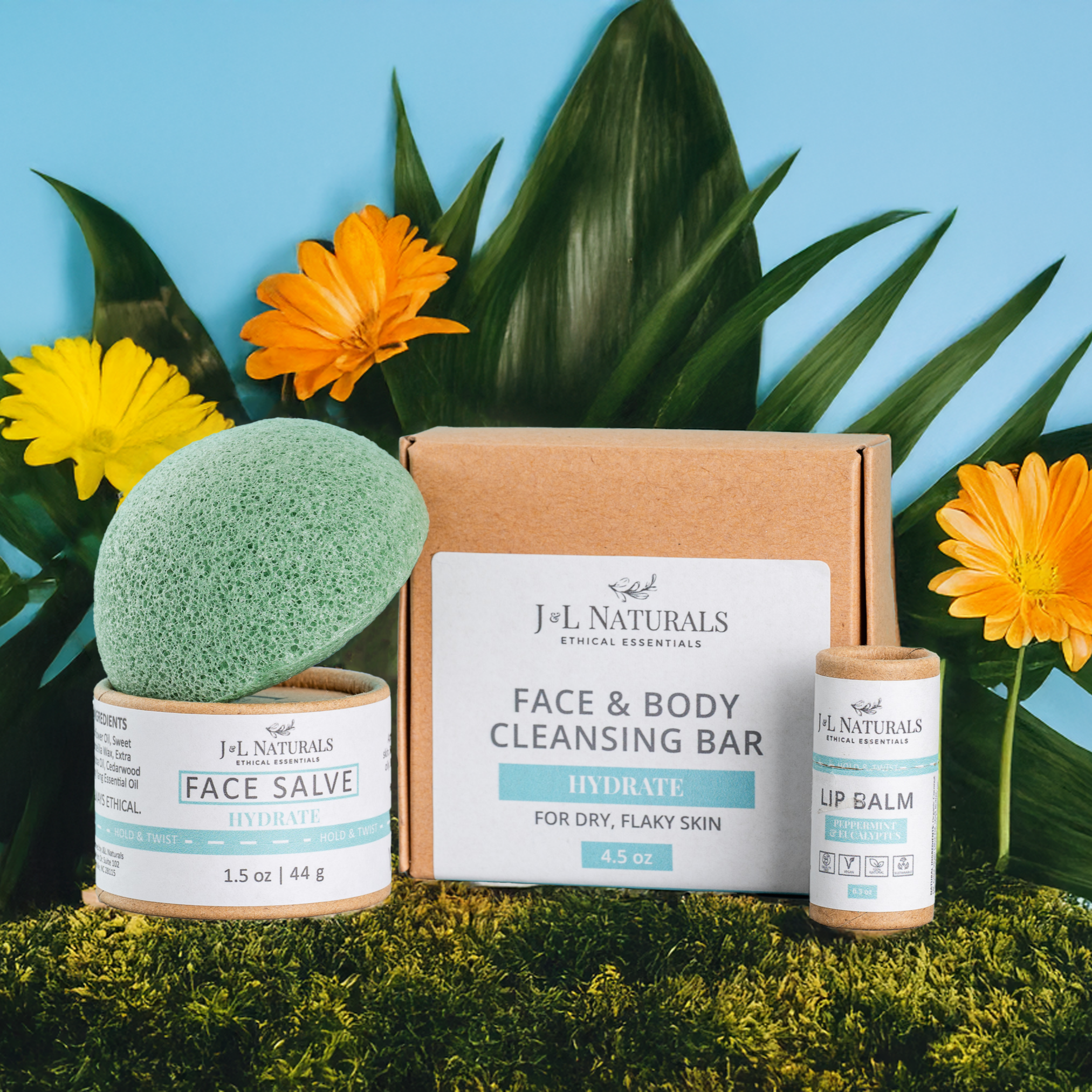 Kit essenziale per la cura della pelle (set da 4 pezzi)