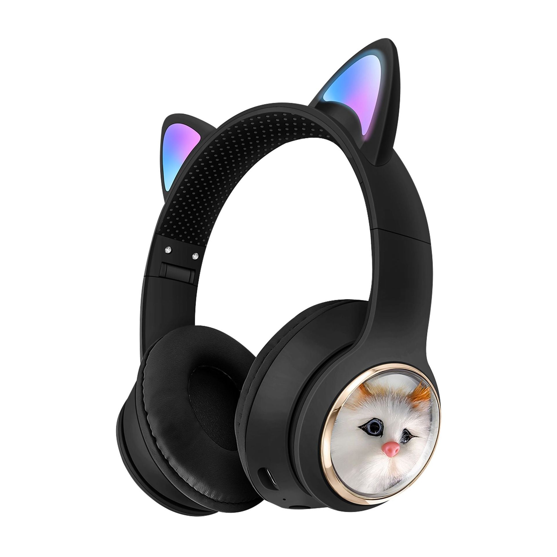 Cuffie Bluetooth AKZ-09 Design "Space Cat" – Pieghevoli con Super Batteria