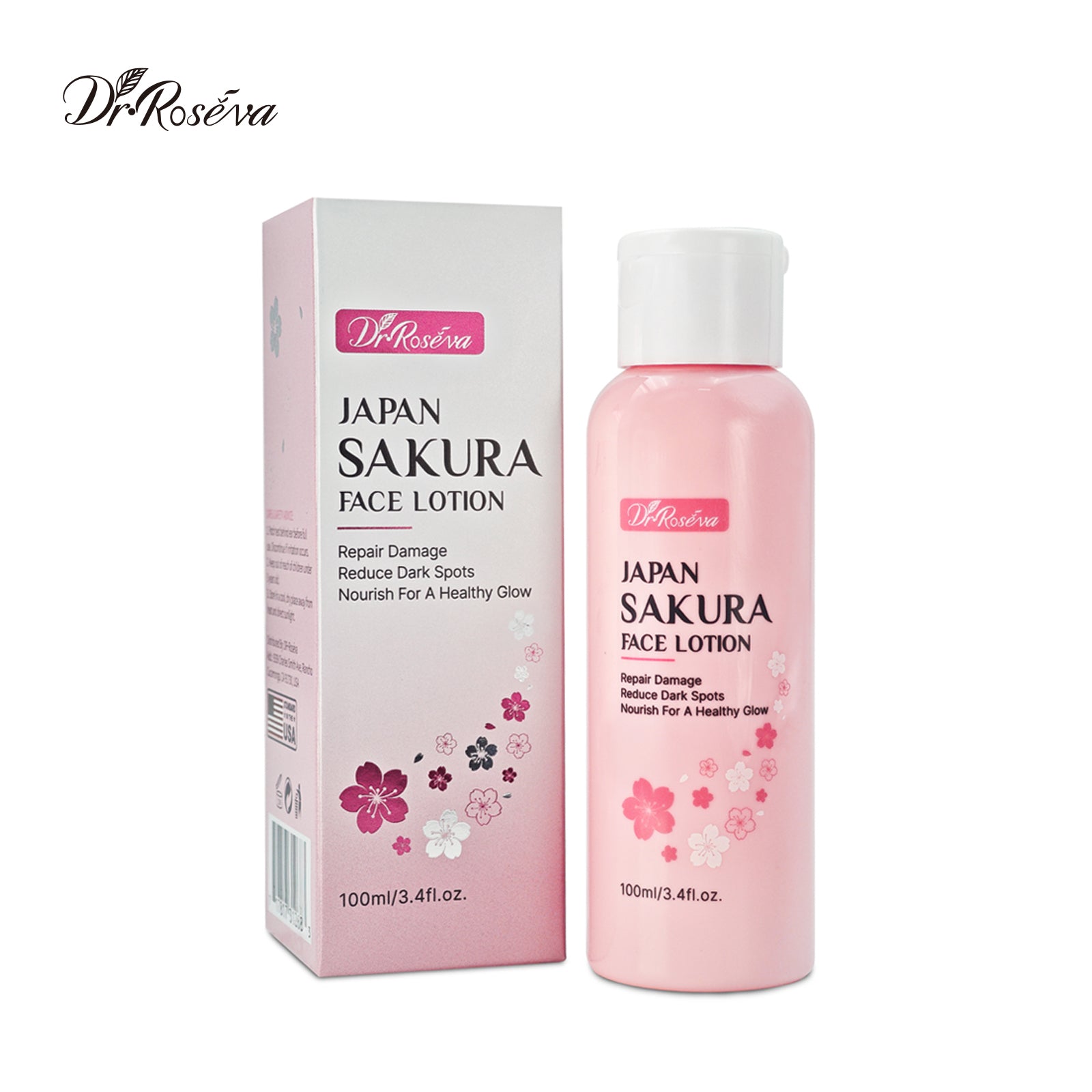 Dr. Roséva Japan Sakura Lotion – Lozione Viso Illuminante ai Fiori di Ciliegio, Vitamina C e Niacinamide (100ml)
