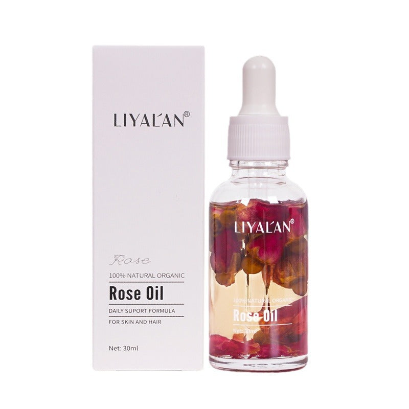 Olio di Rosa Multiuso 30ml - Trattamento Illuminante per Viso, Corpo e Capelli