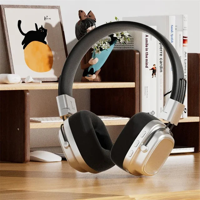 Cuffie Wireless Retrò DR02 – Bluetooth 5.3 Surround con Slot TF ed EQ