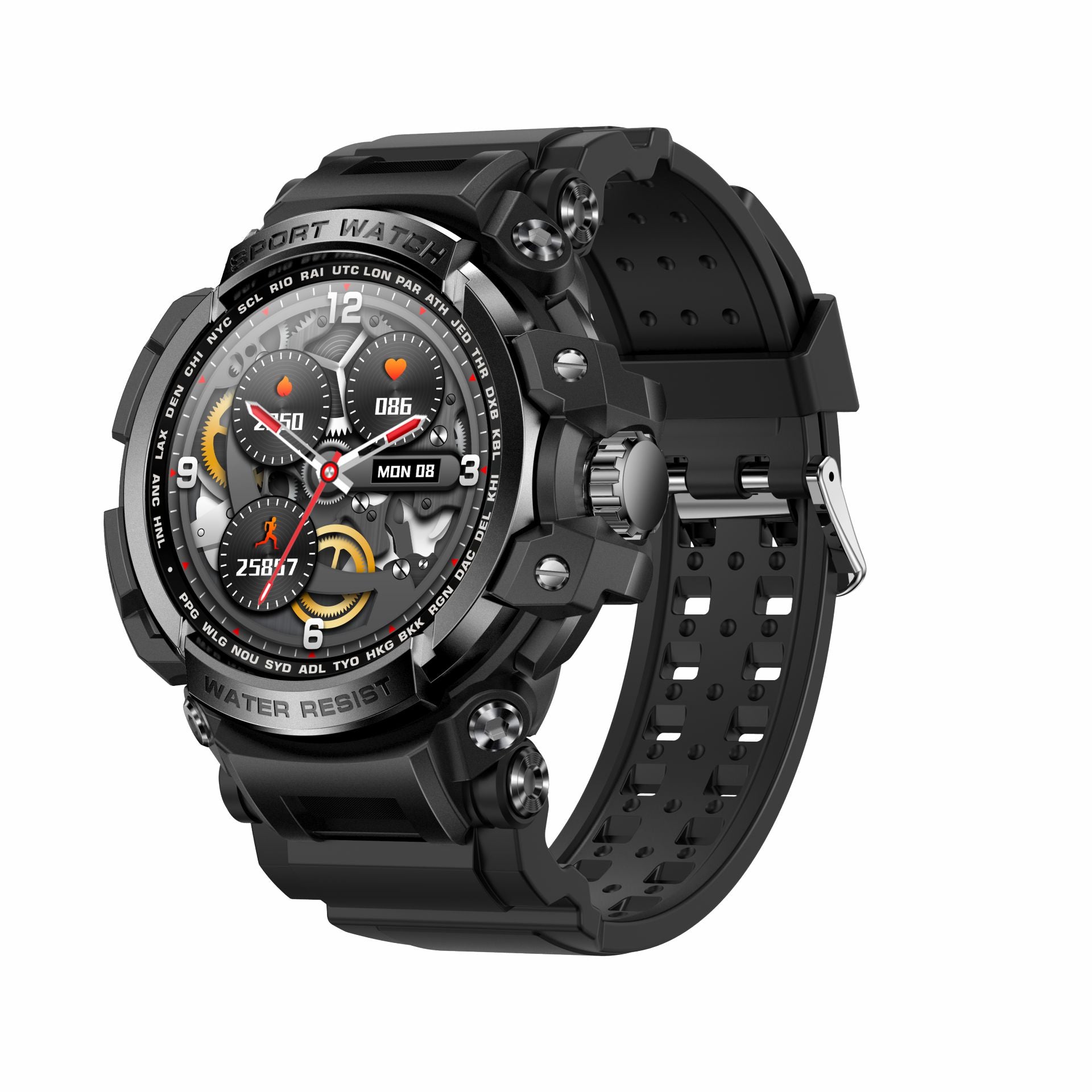 Smartwatch Rugged LC16 – Chiamate Bluetooth, Tripla Protezione e Monitoraggio Salute Completo