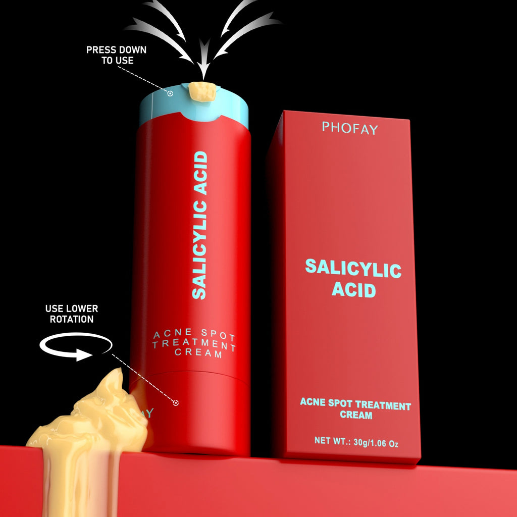 PHOFAY C-S003 Crema Trattamento Acne all'Acido Salicilico – Riduce il Rossore in 4 Ore (30g)