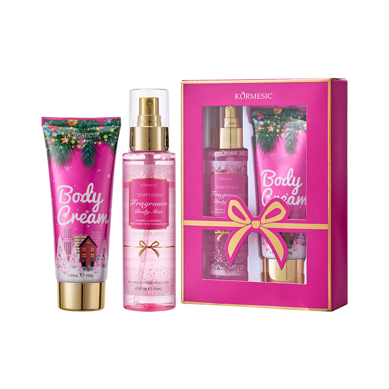 Kormesic Fragrance Body Care Set – Kit Profumato Crema Corpo & Body Mist | Illuminante, Schiarente e Riparatore