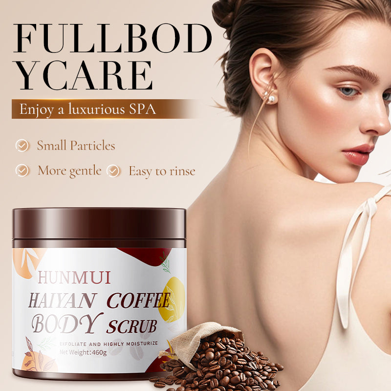 HUNMUI Sea Salt & Coffee Body Scrub (460g) – Esfoliante Corpo Illuminante al Caffè e Sale Marino