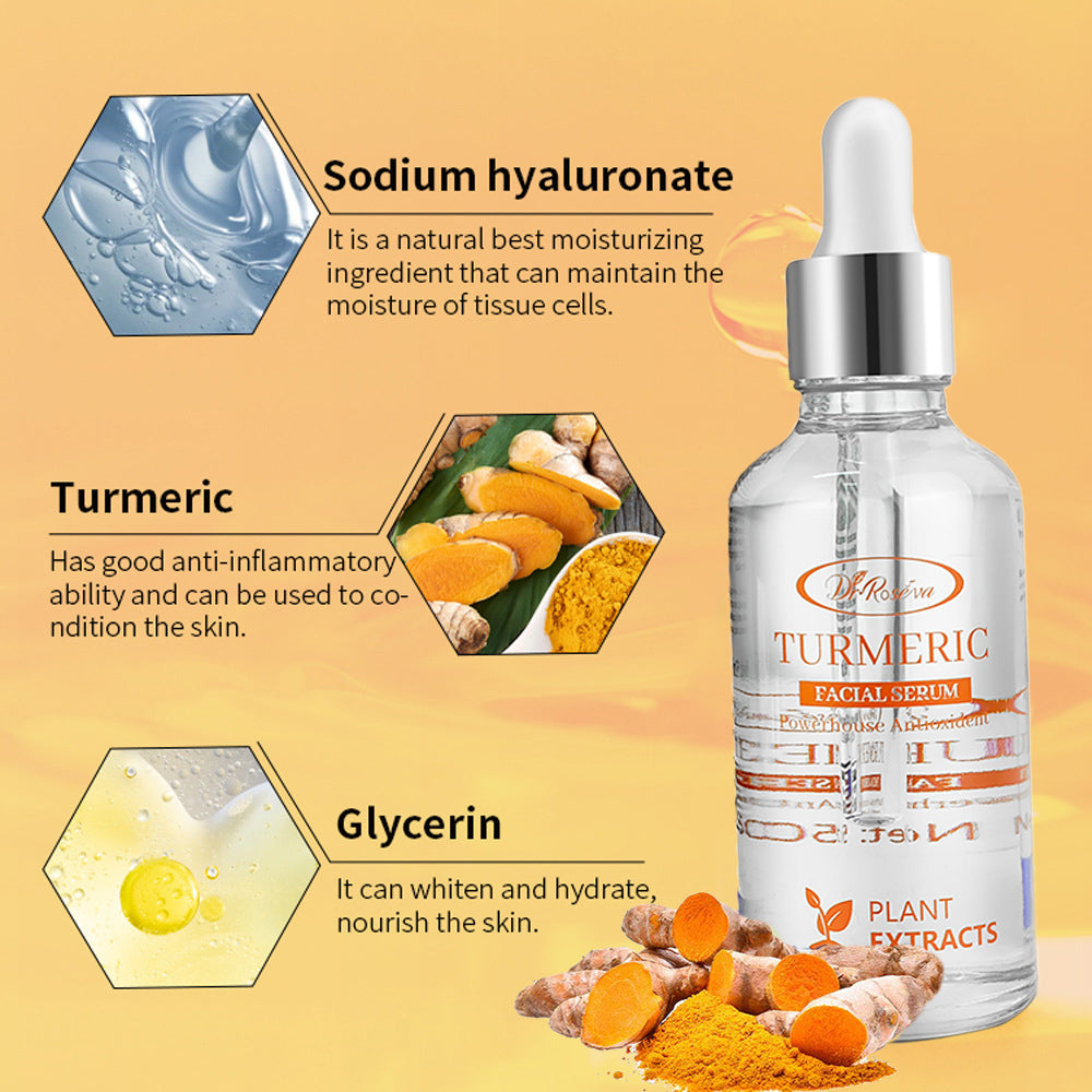 Siero Viso DR Rosèva Curcuma & Vitamina C (50ml) – Antiossidante Anti-Acne, Anti-Macchie e Anti-Età