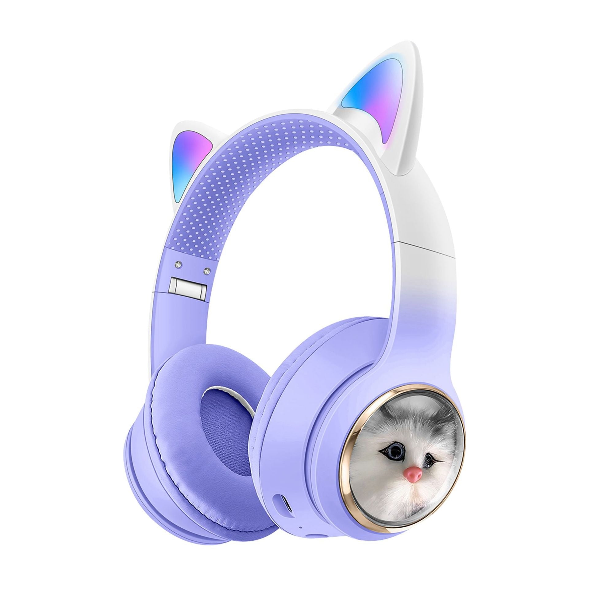 Cuffie Bluetooth AKZ-09 Design "Space Cat" – Pieghevoli con Super Batteria