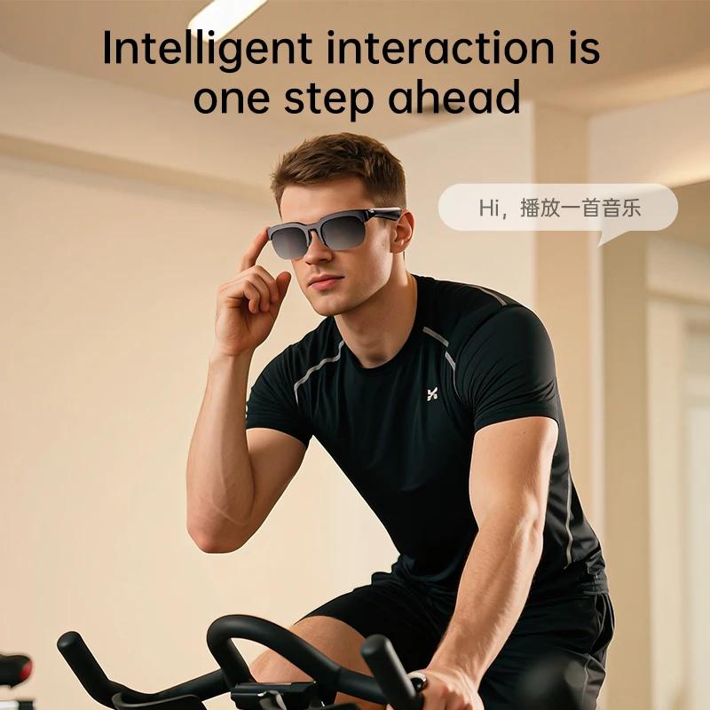 Occhiali Intelligenti AI Bluetooth 6.0 Traduttore Vocale con AI Musica Chiamate Smart HD
