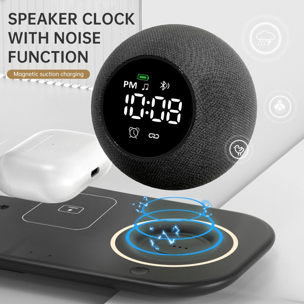 Smart Hub 6in1: Ricarica Wireless + Cuffie + Cassa Bluetooth + Sveglia Luce Notte