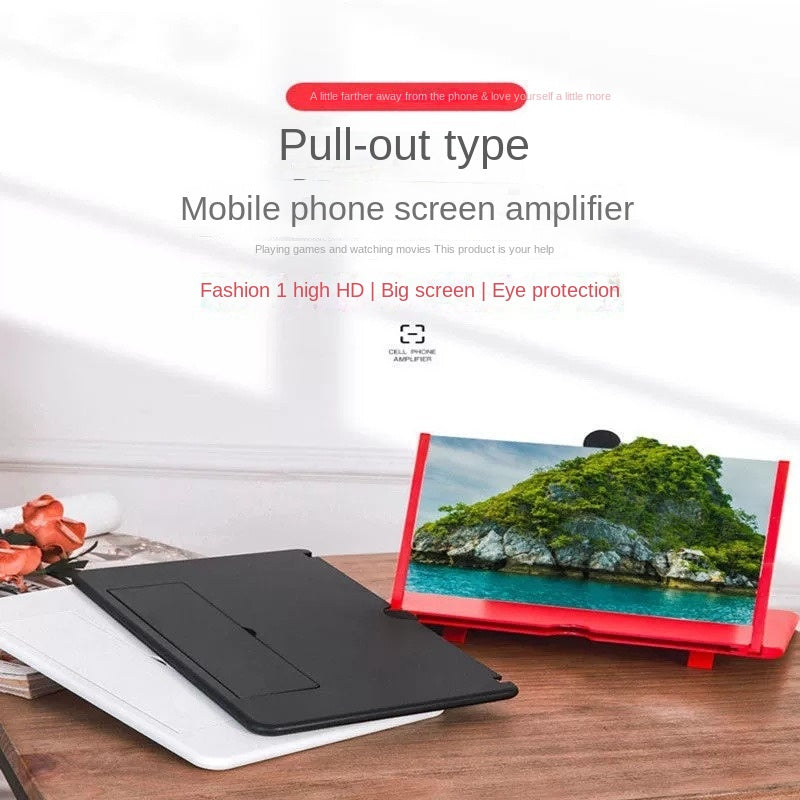 Amplificador de pantalla 3D HD de 10" para smartphone, soporte universal para cine en casa y oficina