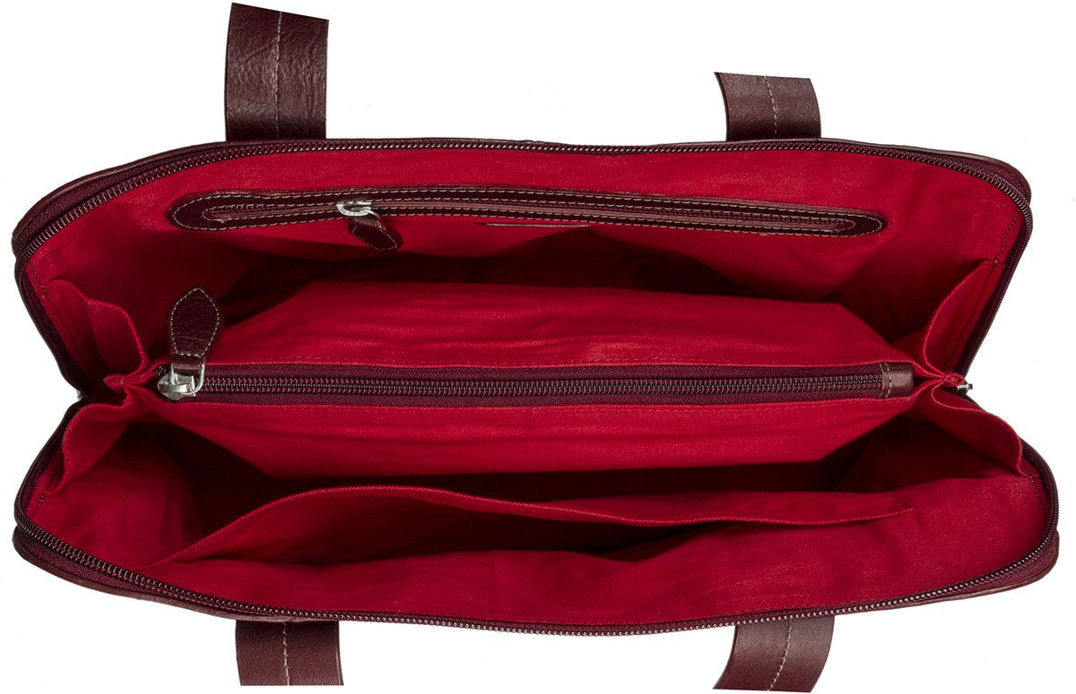 Hidesign Cerys Tote Grande in Pelle | Borsa Shopping Donna Capiente con Scomparti