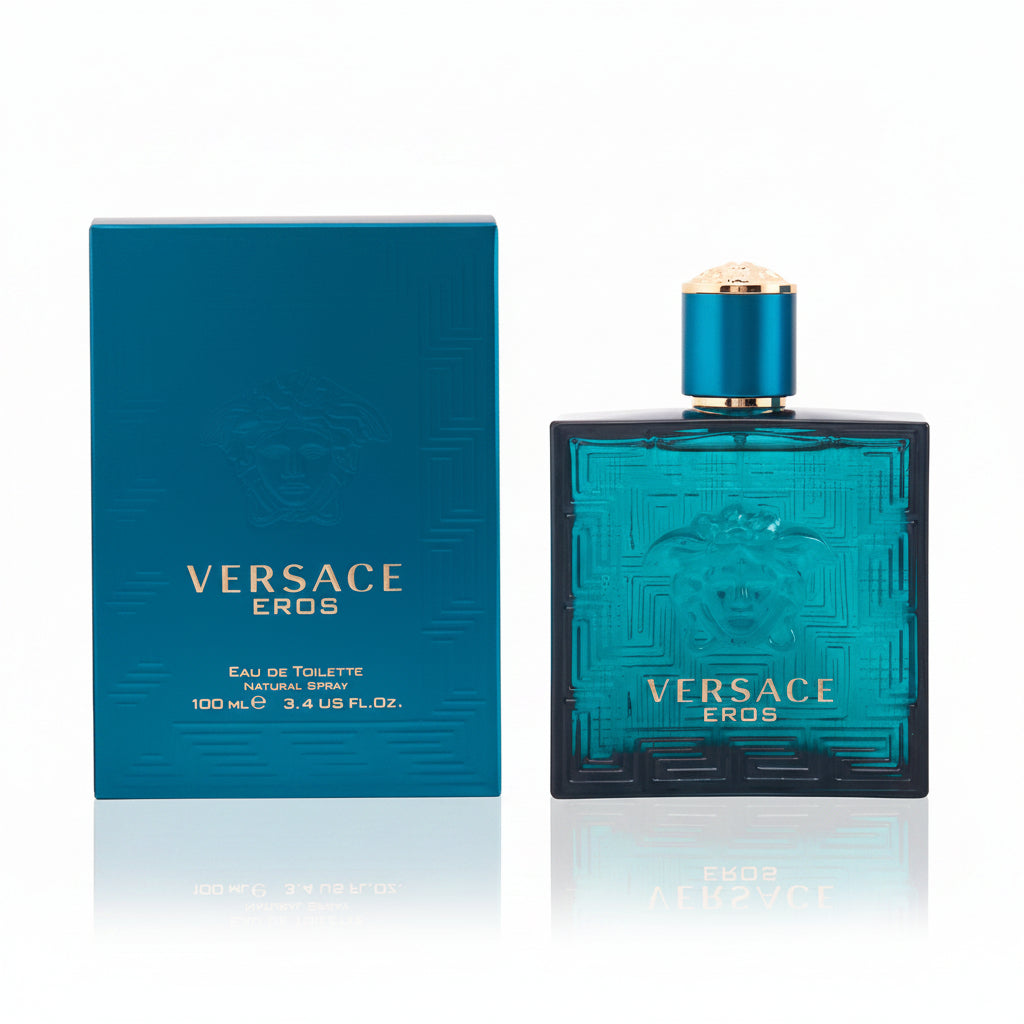 Versace Eros Eau de Toilette 50 ml / 100 ml (EDT) | Profumo Uomo Fresco, Aromatico e Seducente