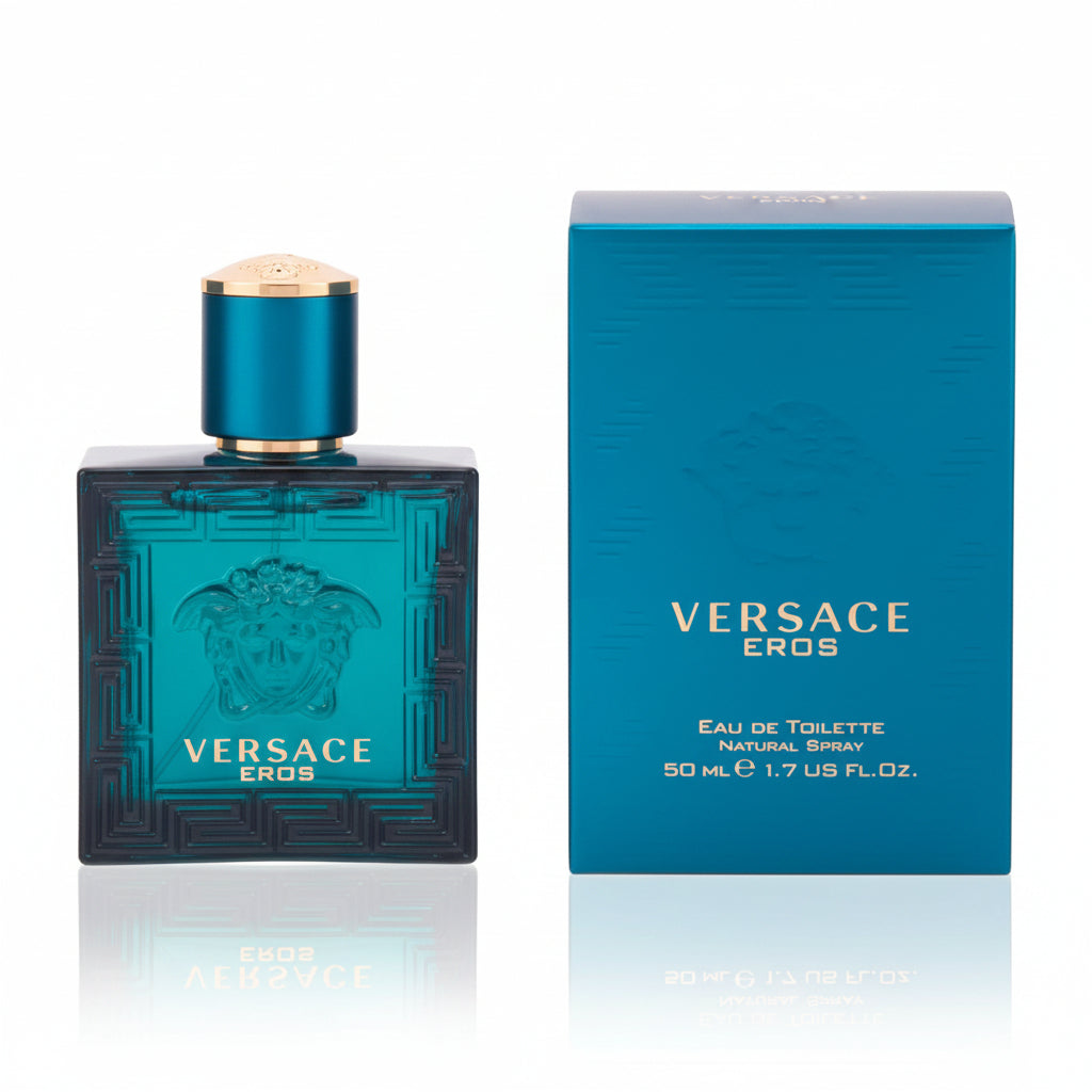 Versace Eros Eau de Toilette 50 ml / 100 ml (EDT) | Profumo Uomo Fresco, Aromatico e Seducente