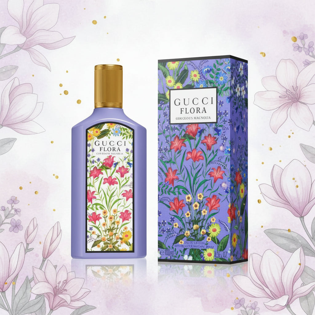 Gucci Flora Gorgeous Magnolia Eau de Parfum 100 ml (EDP) | Profumo Donna Floreale Fruttato e Raffinato