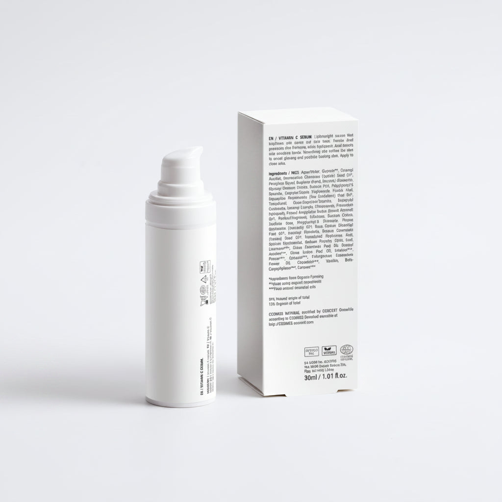 MAXANDY Vitamin C Energising Booster Serum | Siero Viso Illuminante con Vitamina C 2%, Acido Ferulico e Olivello Spinoso