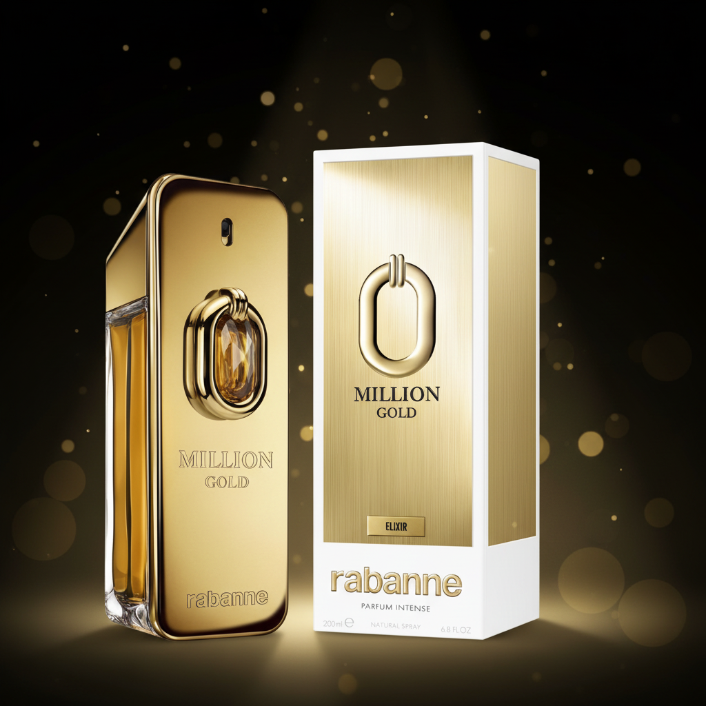 Rabanne Million Gold Elixir Parfum Intense 50 ml / 200 ml | Profumo Uomo Vanigliato, Legnoso e Lussuoso