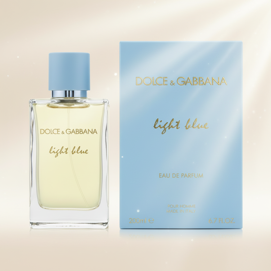 Dolce & Gabbana Light Blue Pour Homme Eau de Parfum 50 ml / 200 ml (EDP) | Profumo Uomo Marino, Fresco e Legnoso