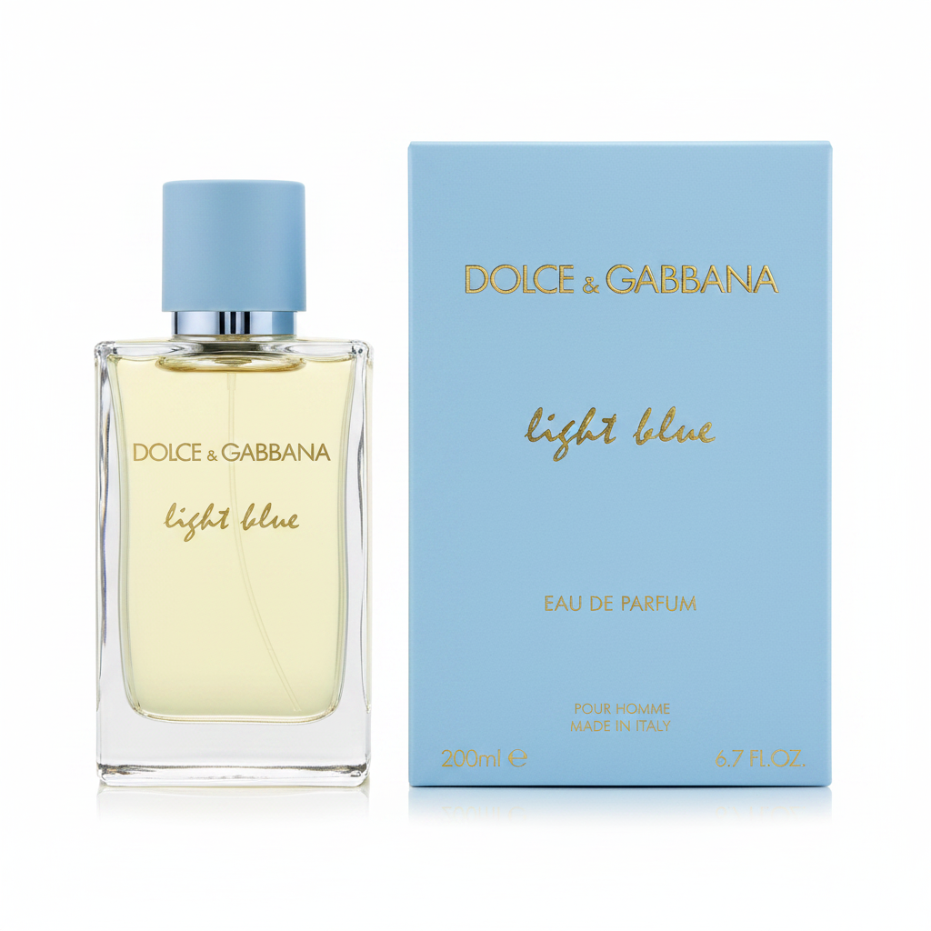 Dolce & Gabbana Light Blue Pour Homme Eau de Parfum 50 ml / 200 ml (EDP) | Profumo Uomo Marino, Fresco e Legnoso