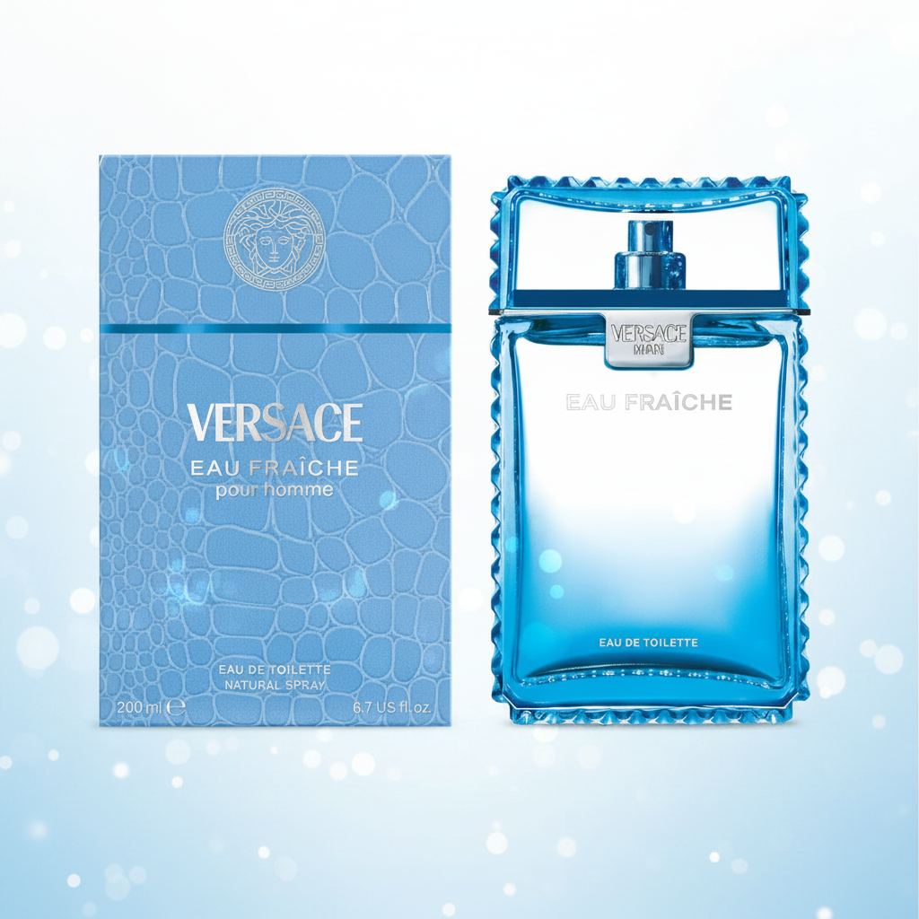 Versace Man Eau Fraîche Eau de Toilette 200 ml (EDT) | Profumo Uomo Fresco, Legnoso e Acquatico