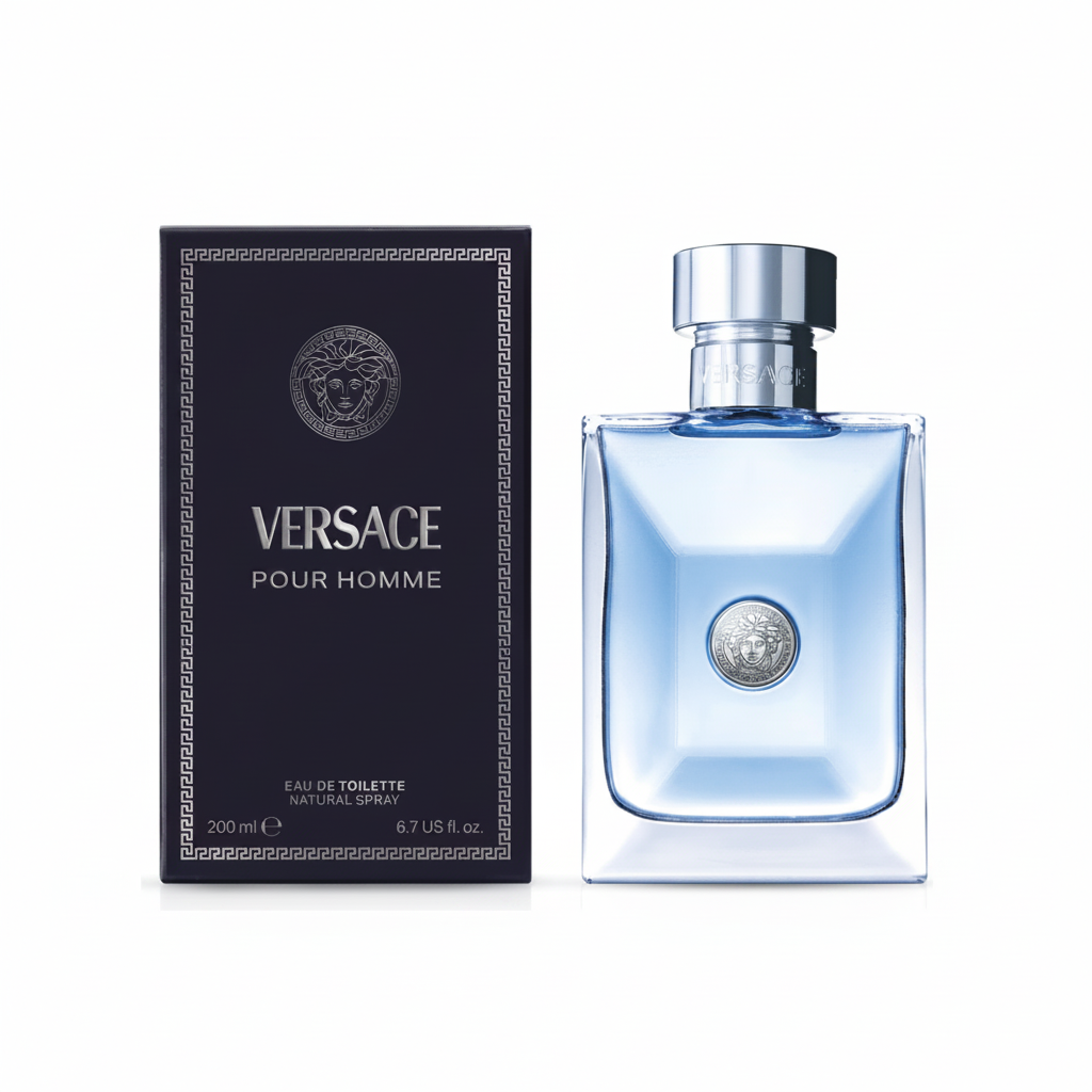 Versace Pour Homme Eau de Toilette 200 ml (EDT) | Profumo Uomo Fresco, Aromatico e Mediterraneo