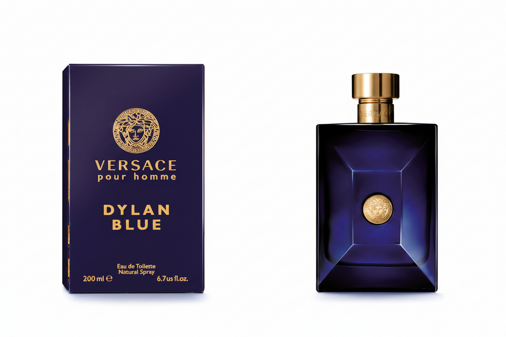 Versace Dylan Blue Eau de Toilette 200 ml (EDT) | Profumo Uomo Aromatico, Fresco e Seducente