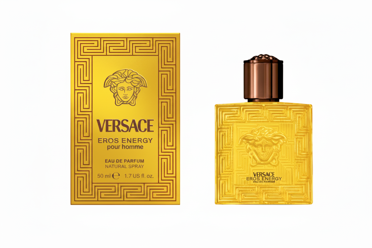 Versace Eros Energy Eau de Parfum 50 ml (EDP) | Profumo Uomo Agrumato, Fresco e Seducente