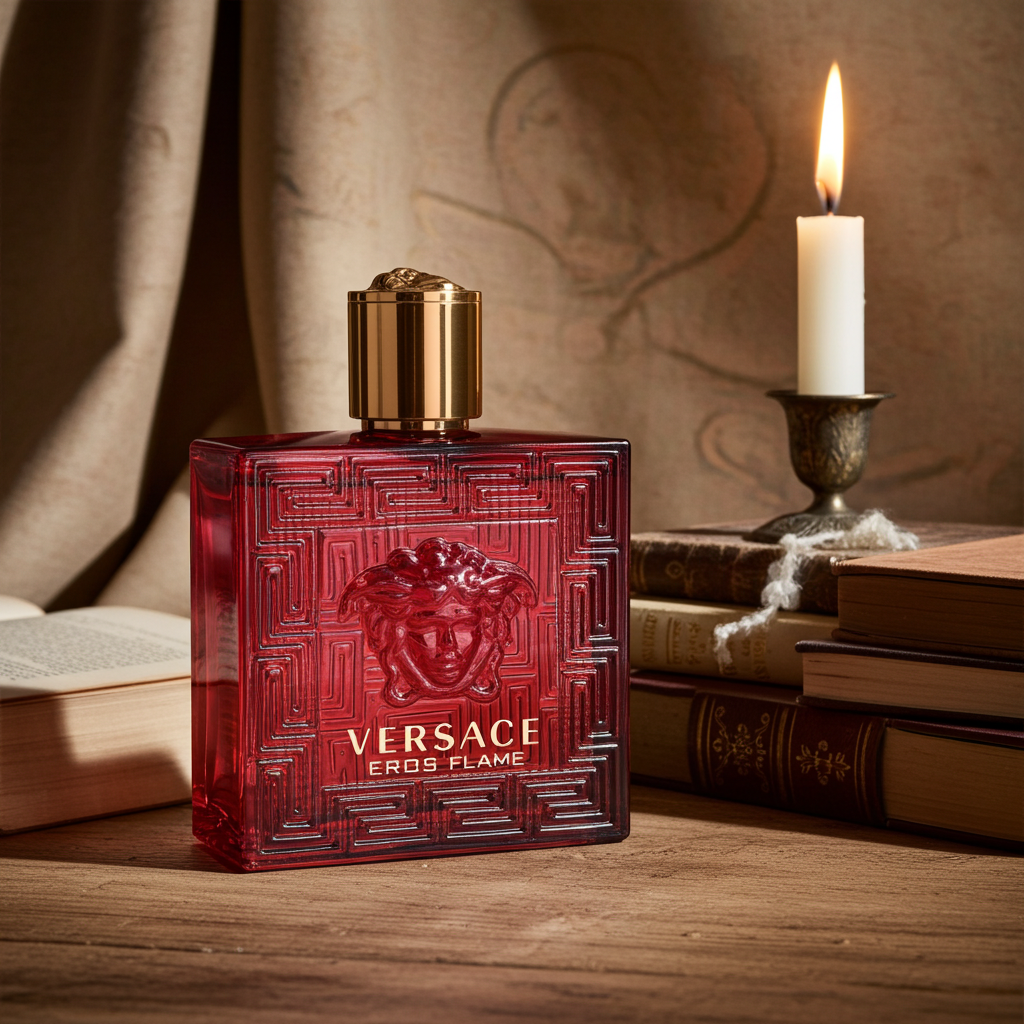 Versace Eros Flame Eau de Parfum 50 ml (EDP) | Profumo Uomo Legnoso, Speziato e Passionale