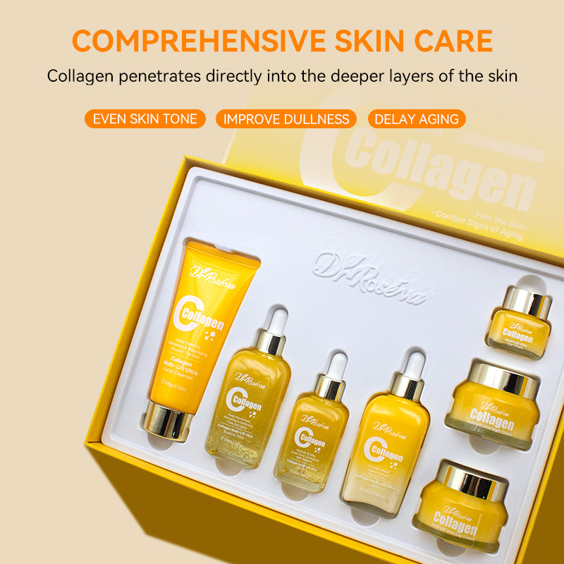 Dr. Roséva Collagen Multi-Effect Super Set – Kit Completo Anti-Età, Rassodante e Illuminante (6 Prodotti)