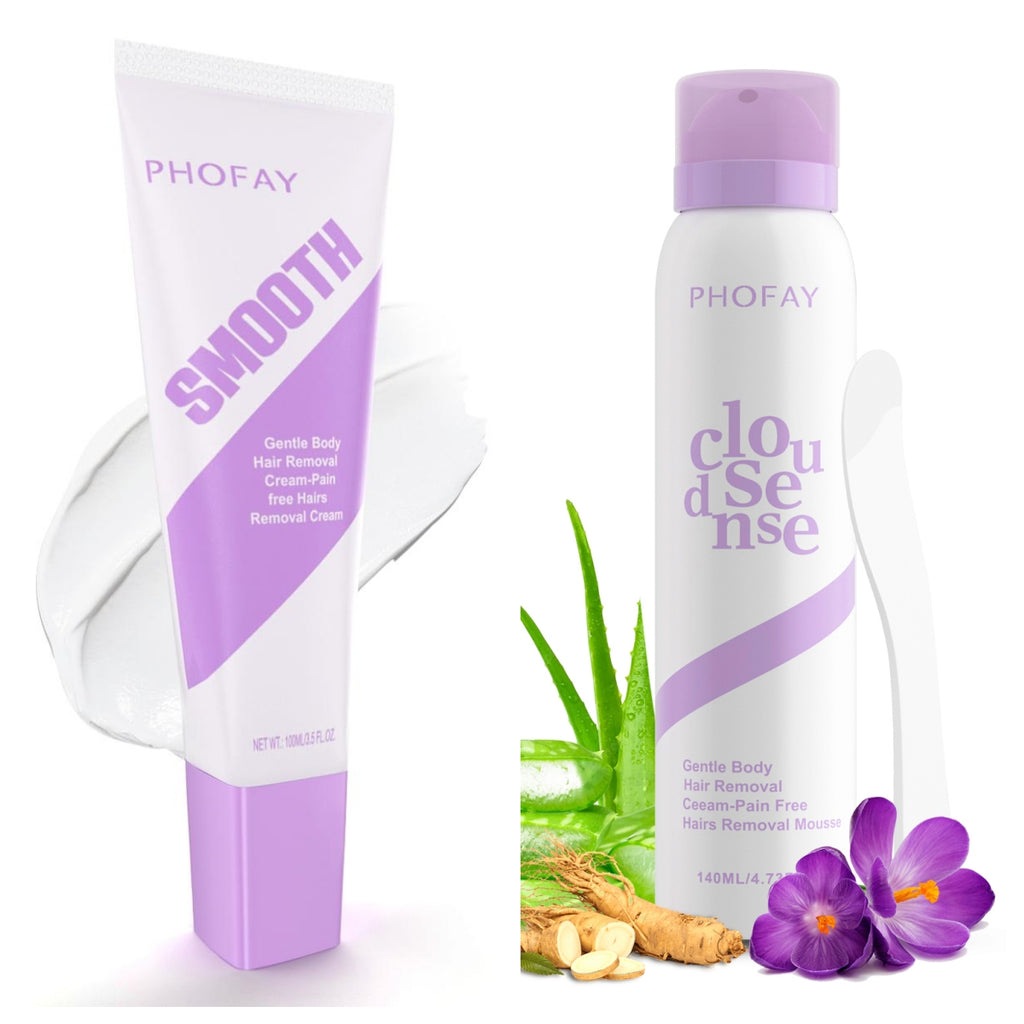 PHOFAY Crema Depilatoria Pain Free – Effetto Seta Istantaneo con Spazzola Esclusiva (30g)