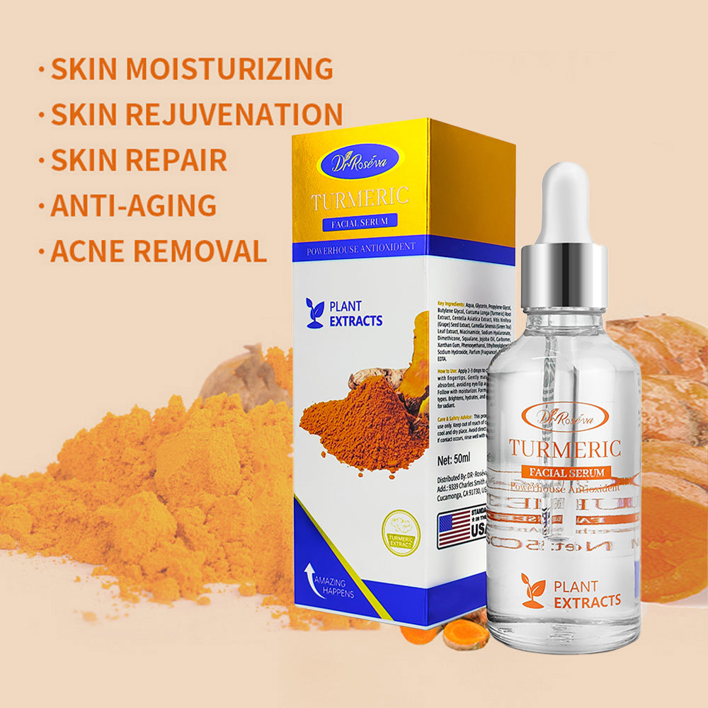 Siero Viso DR Rosèva Curcuma & Vitamina C (50ml) – Antiossidante Anti-Acne, Anti-Macchie e Anti-Età