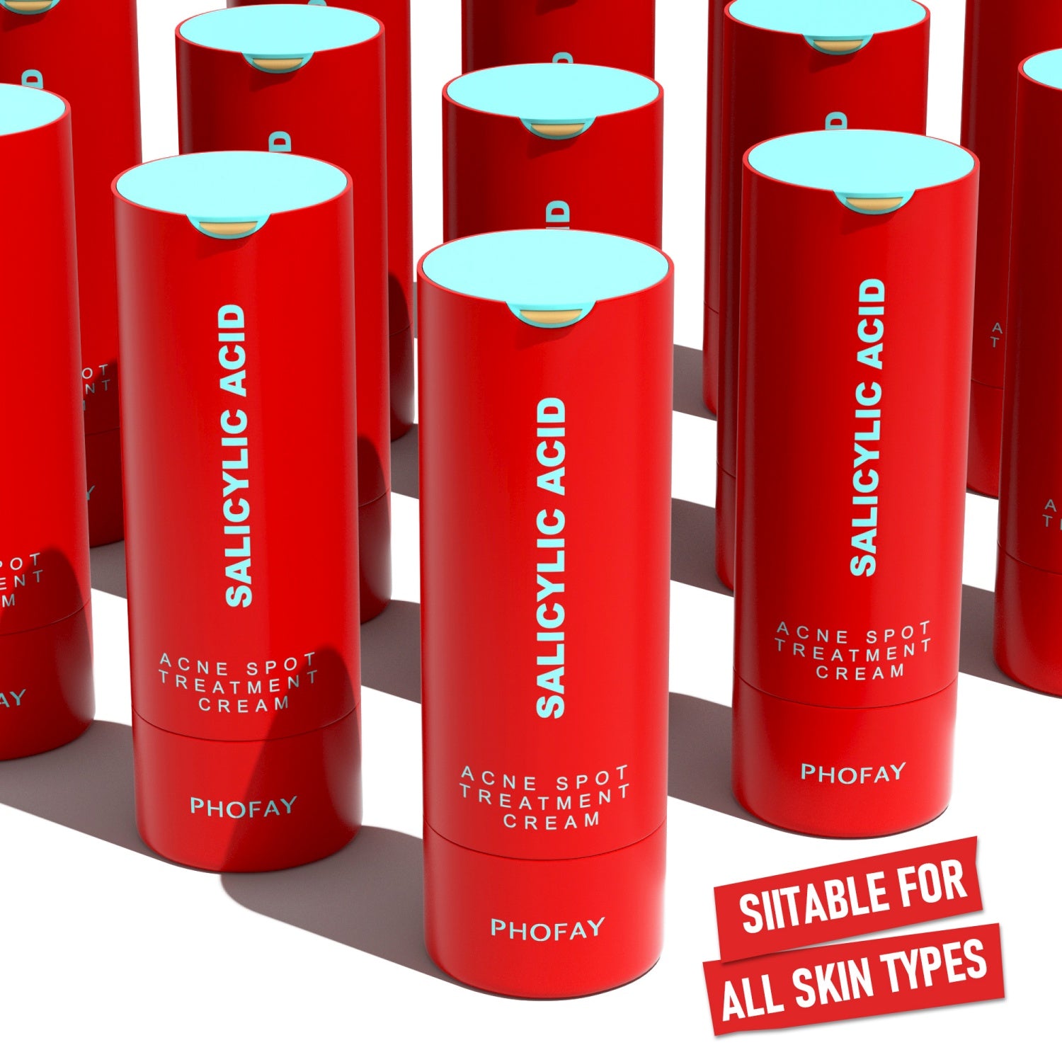 PHOFAY C-S003 Crema Trattamento Acne all'Acido Salicilico – Riduce il Rossore in 4 Ore (30g)