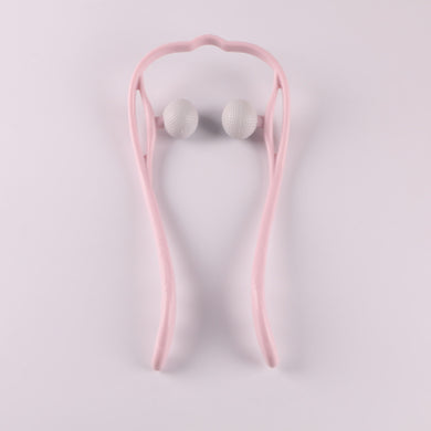 Massaggiatore Cervicale Manuale a 6 Ruote – Strumento Ergonomico "Cigno" per Sollievo Collo e Spalle + Omaggio Pietra Gua Sha in Giada