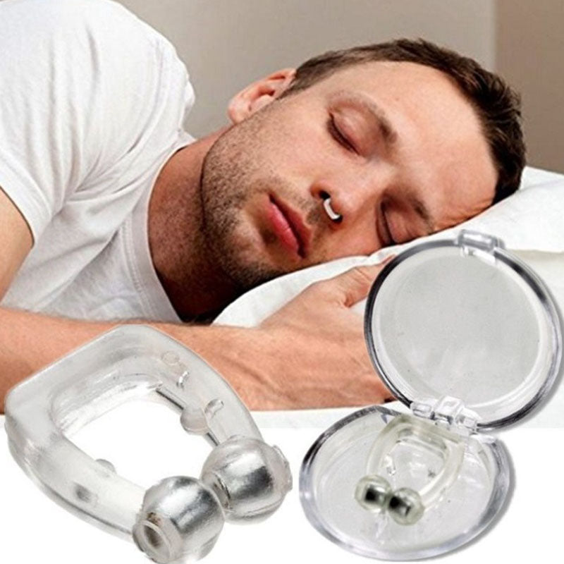 Mini Clip Nasale Magnetica Anti-Russo in Silicone – Dispositivo Medico Riutilizzabile con Custodia