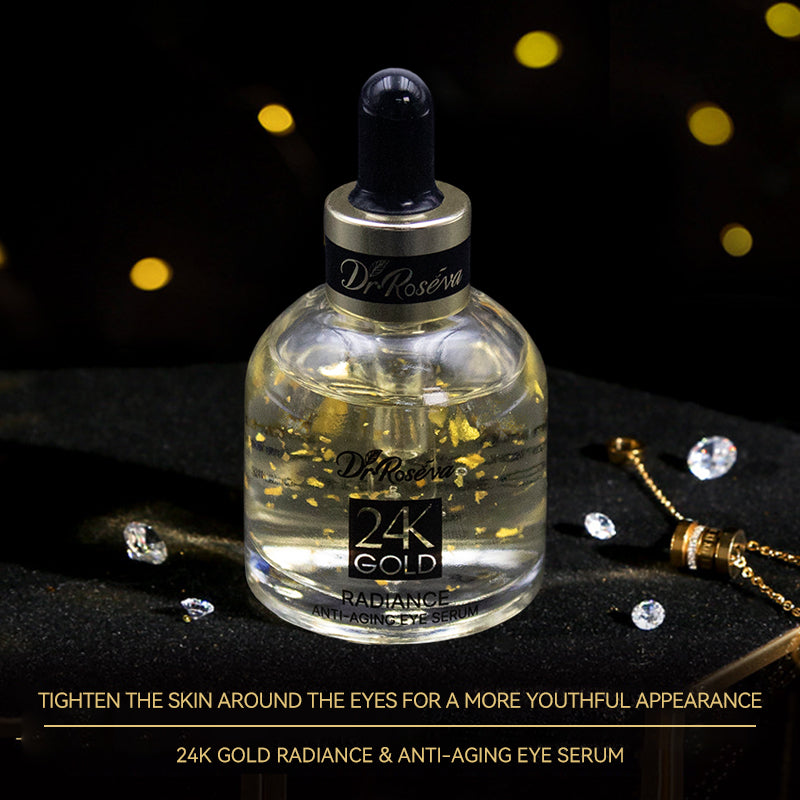 Dr. Roséva Siero Contorno Occhi Anti-Età Oro 24K – Effetto Lifting e Illuminante con Tecnologia a Penetrazione Profonda (30ml)