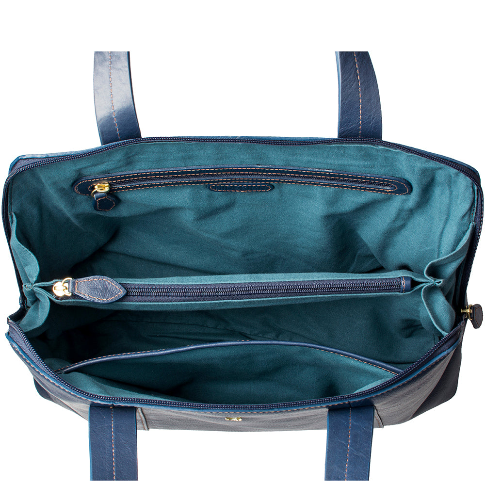Hidesign Cerys Tote in Pelle | Borsa Donna Grande Multicomparto a Concia Vegetale