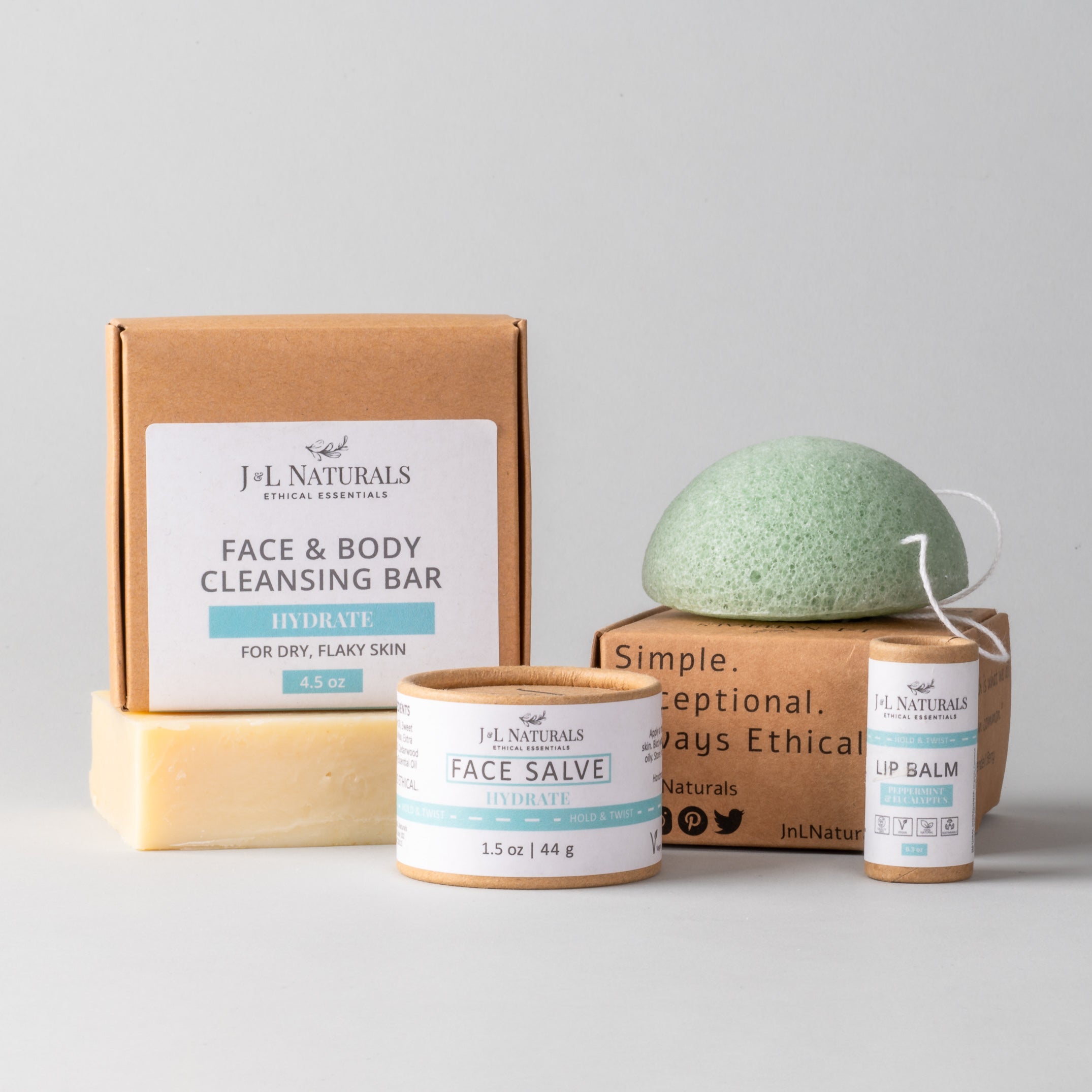 Kit essenziale per la cura della pelle (set da 4 pezzi)