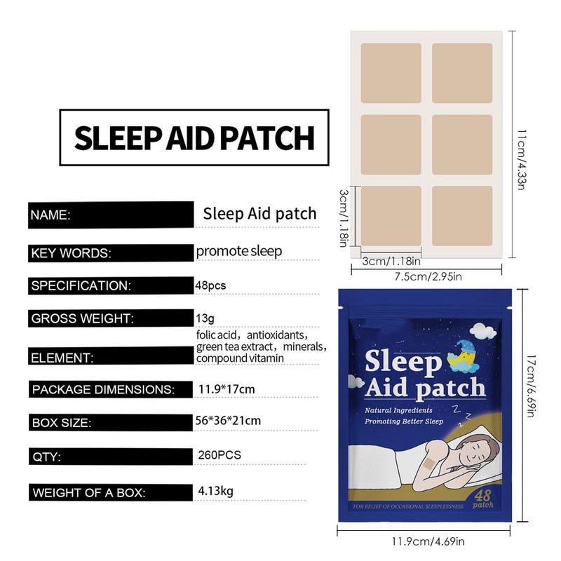 Sleep Patch Relax – Set de 48 parches naturales de lavanda y manzanilla para un sueño profundo